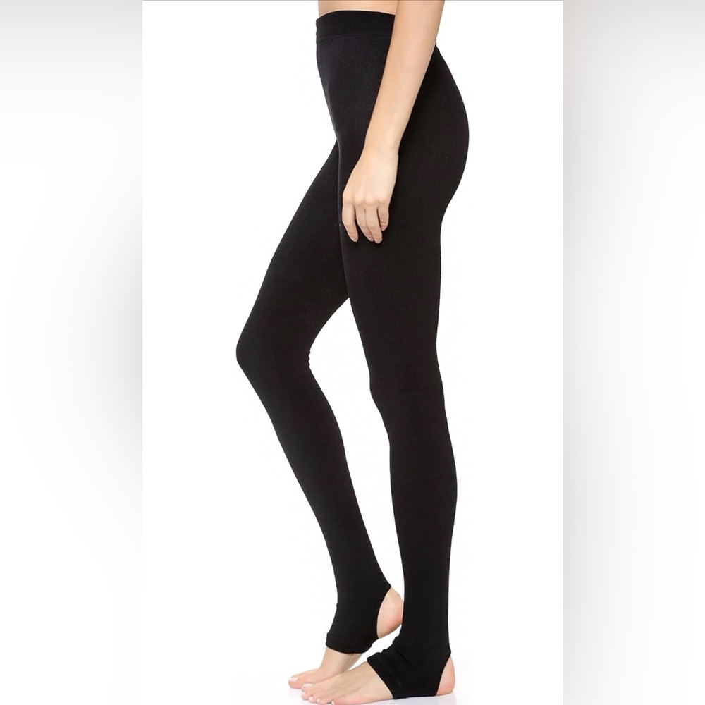 NWOT Plush Women's Fleece Lined Tights with Stirrups, size L